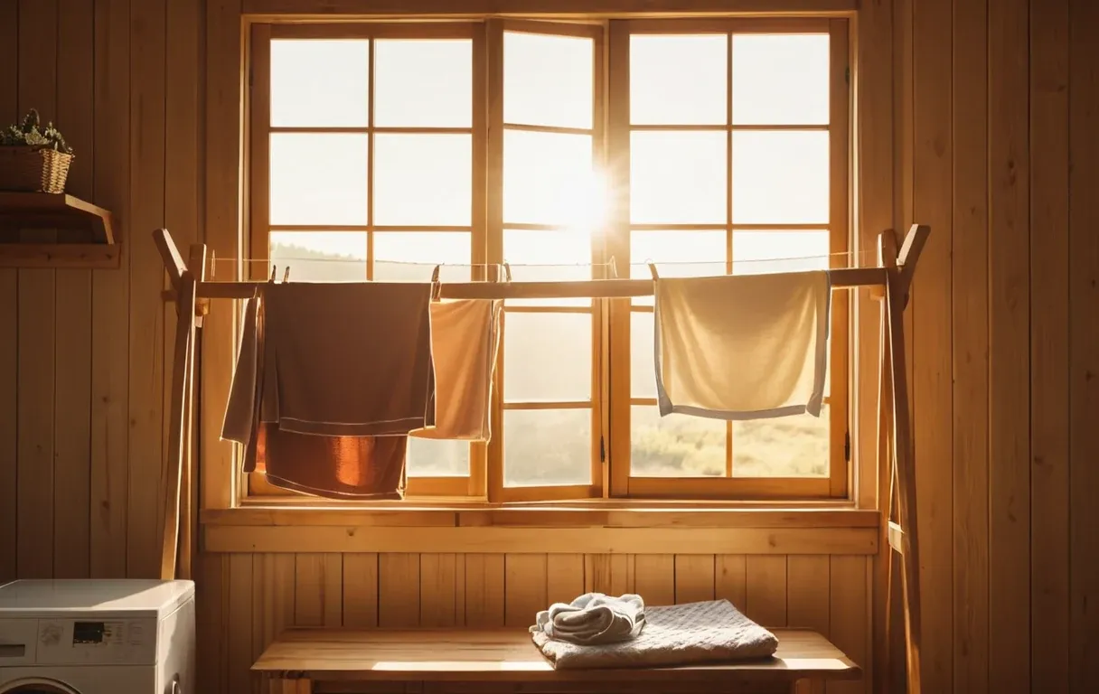 Clean laundry airing in sunlight — most washable clothes are salvageable if you act early.