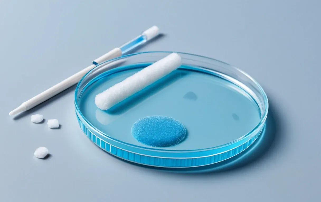 A petri dish, swab, and dust cassette — different methods measure different things.