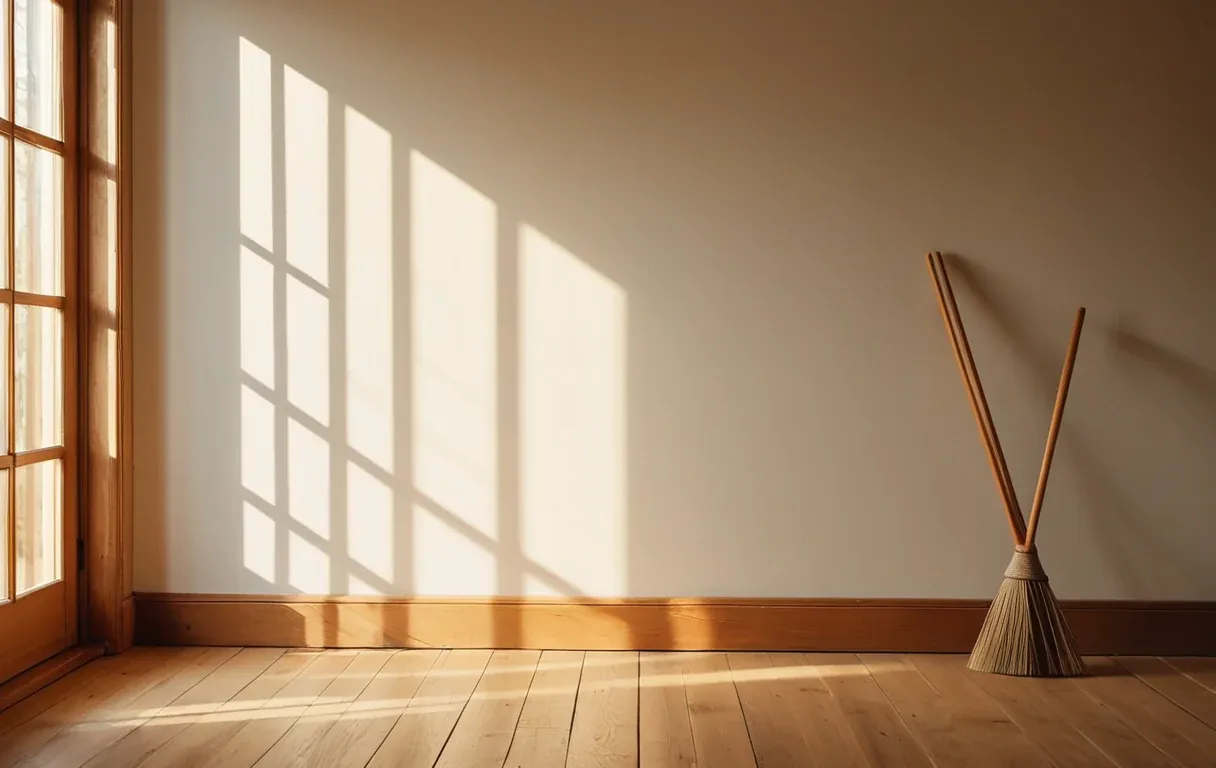 A plain corner where wall meets baseboard — most of what matters here is behind a surface that looks fine.