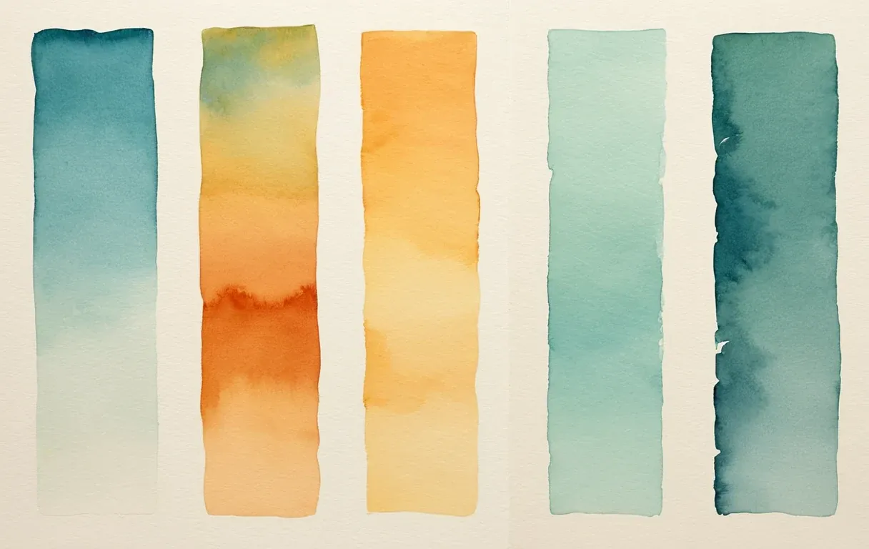 Five bands of colour — the same building behaves differently in five climates.